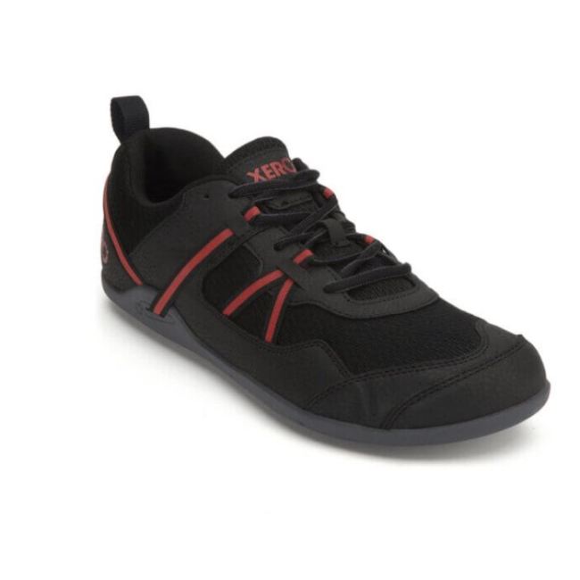 XERO PRIO RUNNING AND FITNESS SHOES - MEN-BLACK / SAMBA RED